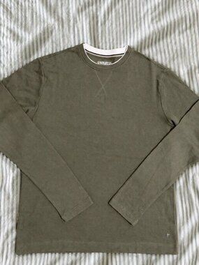New KOLBY Waffle Knit Raglan Long Sleeve Crew Neck Top